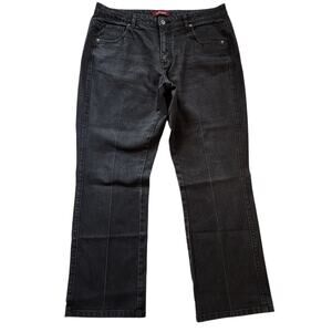 Lee Riveted Ultimate 5 Womens Jeans Size 18W Black Washed Mid Rise Straight Leg